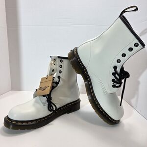 Dr. Martens 1460 White and Black Combat Boots